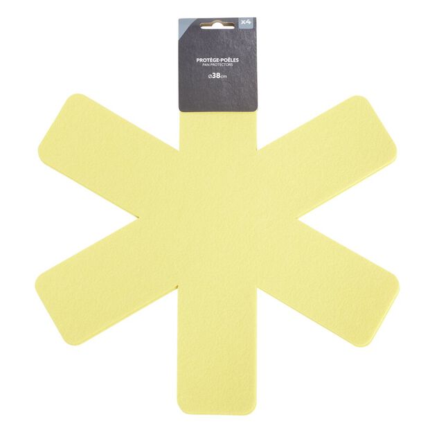 Prot&egrave;ge po&ecirc;le x4 feutrine &Oslash;38cm (4 mod&egrave;les)