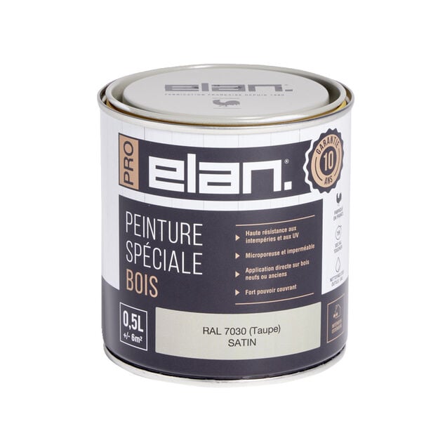 Pot peinture Elan bois int/ext taupe 0,5L