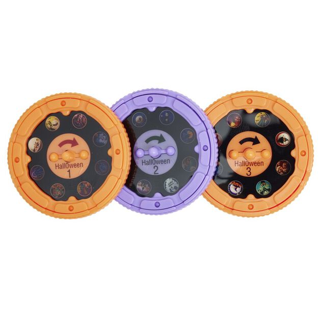 Lampe torche Halloween mini projecteur 3 disques 24 sc&egrave;nes