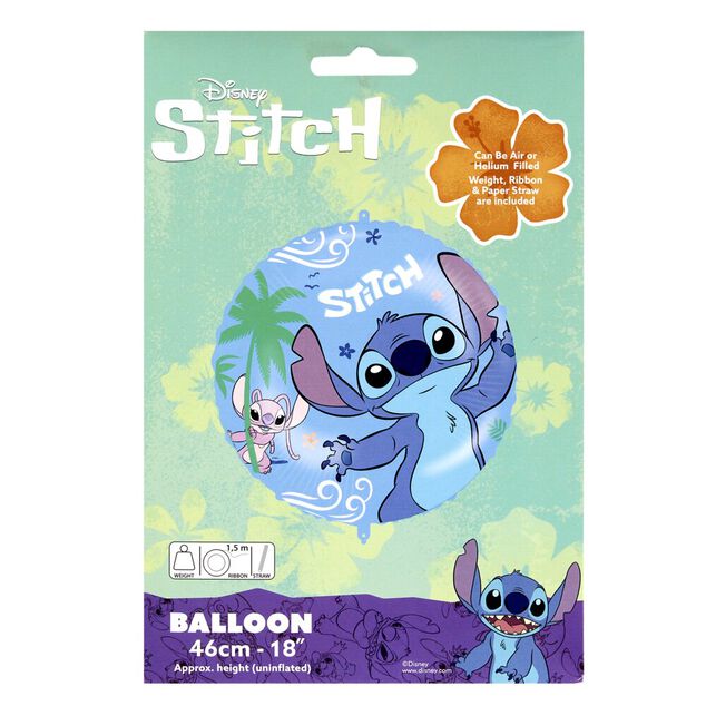 Ballon aluminium Disney Stitch bleu &Oslash;40cm