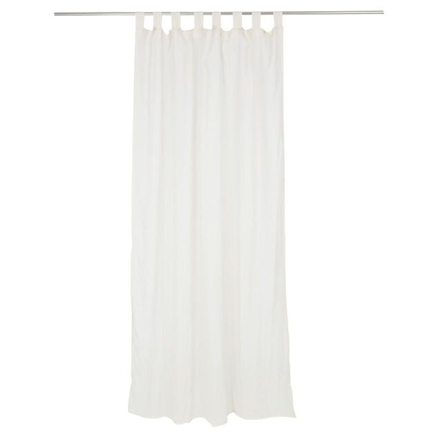 Voilage polycoton &agrave; pattes 140x240cm beige