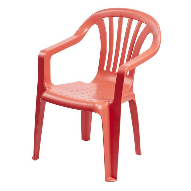 Fauteuil de jardin enfant plastique Viva rose H52cm