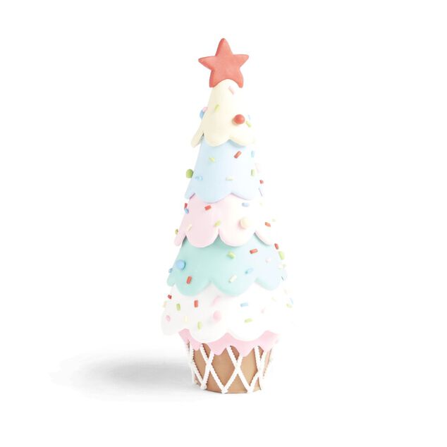 Sapin &agrave; poser nappage bonbon H25,5cm