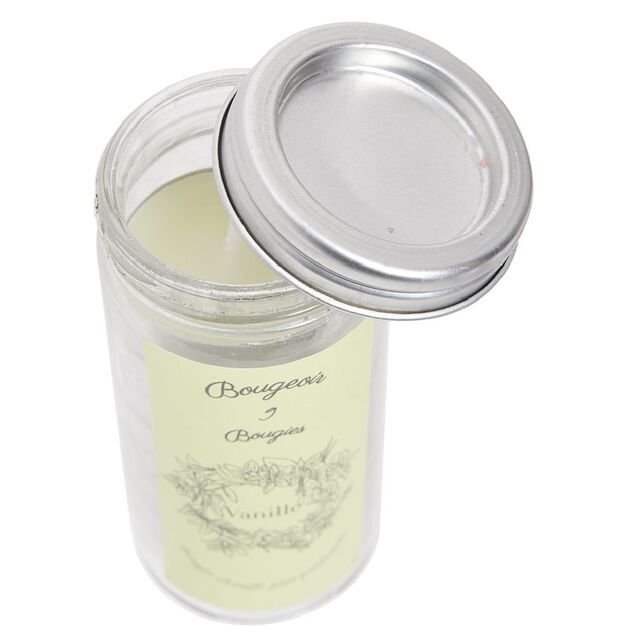 Bougeoir verre + 9 bougies chauffe-plats parfumées