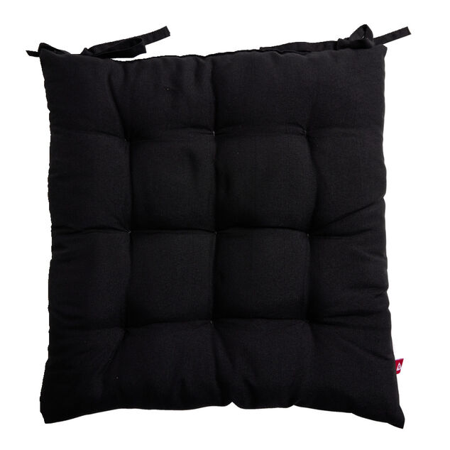 Coussin de chaise 40x40cm à nouettes noir