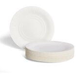 Lot de 100 assiettes en carton blanc &Oslash;23 cm