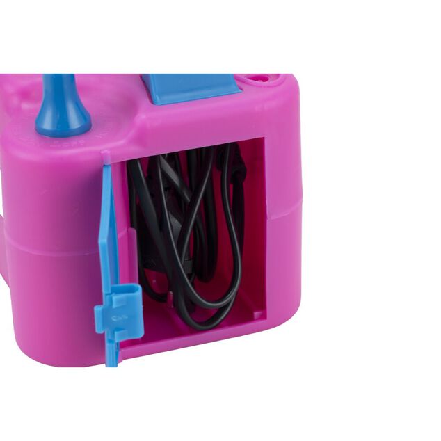 Gonfleur &agrave; ballon &eacute;lectrique 2 buses  rose et bleu 13x10xH10cm