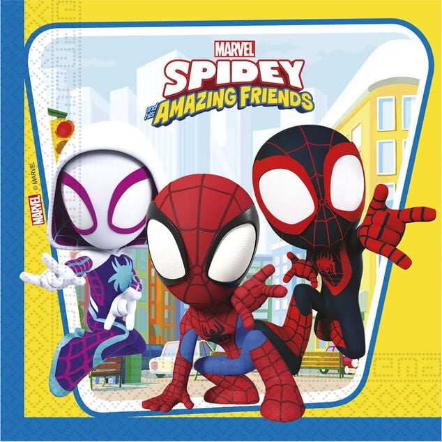 Serviette papier x20 Spidey 16,5x16,5cm