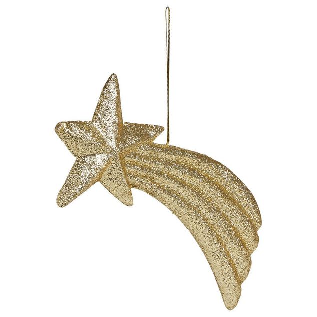 Étoile filante à suspendre doré pailleté