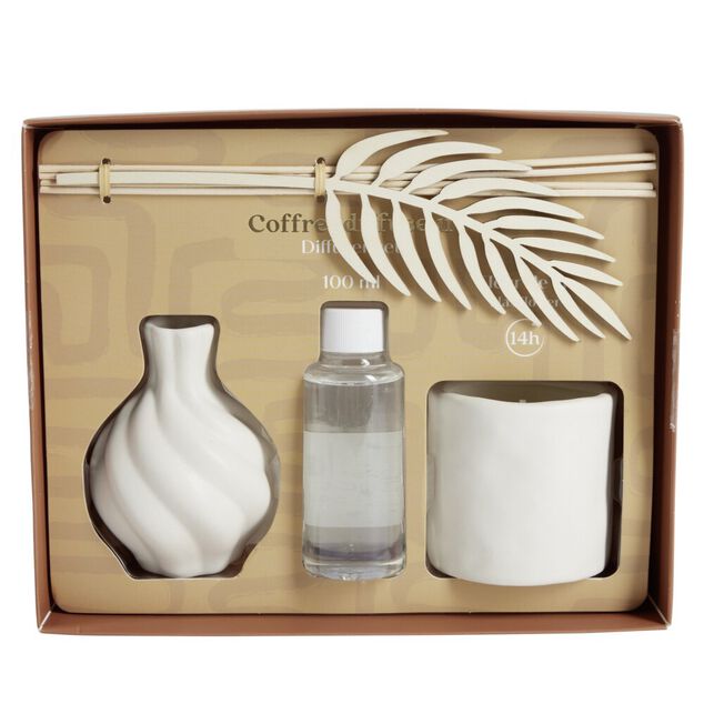 Coffret senteur bougie diffuseur et recharge (3 mod&egrave;les)