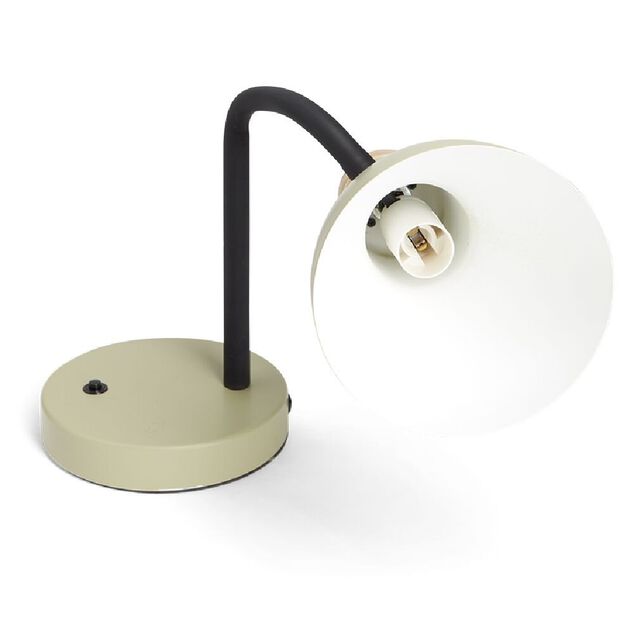 Lampe de bureau orientable m&eacute;tal vert &Oslash;14xH36cm