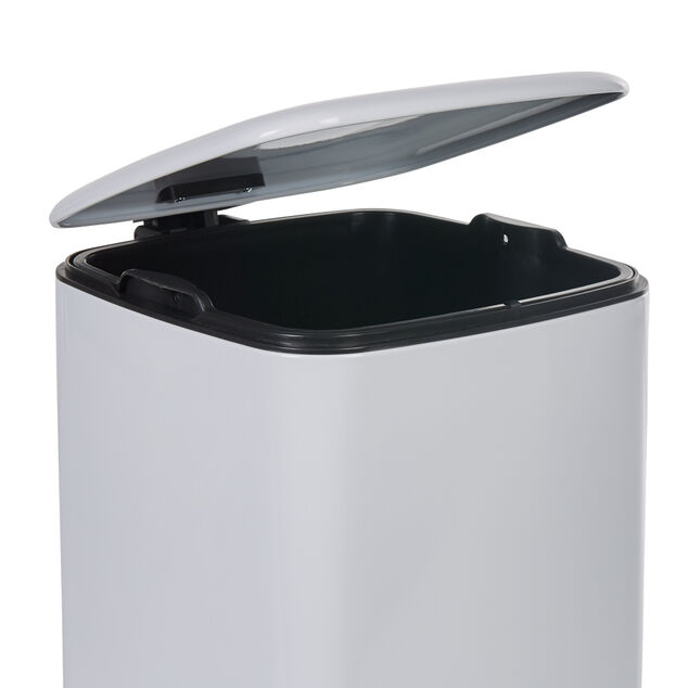 Poubelle p&eacute;dale blanche 20 L