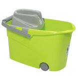 Seau Wash Easy &agrave; roulettes Paul Masquin vert et gris