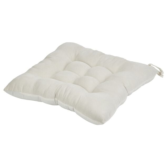 Dessus de chaise matelass&eacute; &eacute;cru