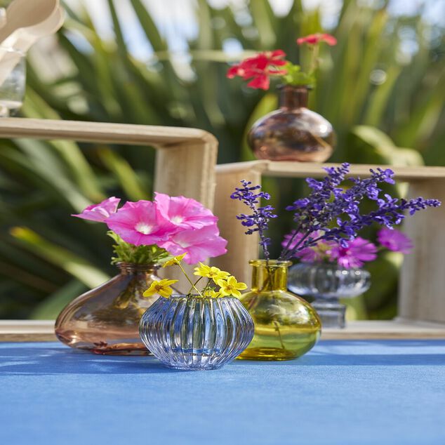 Soliflore ballon verre jaune &Oslash;8xH10,5cm