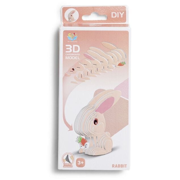 Puzzle 3D en bois animaux DIY - 6 mod&egrave;les
