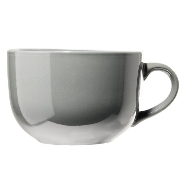 Bol jumbo Madrid en fa&iuml;ence gris fonc&eacute; &Oslash;13xH8,5cm 700ml