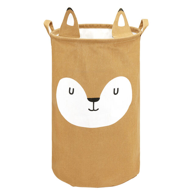 Pani&egrave;re de rangement enfant souple motif renard &Oslash;34xH52cm