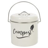 Composteur de cuisine beige noir design compost