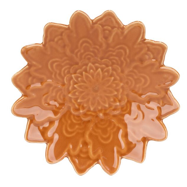 Vide-poche forme fleur de tournesol en dolomite &Oslash;13cm (3 mod&egrave;les)