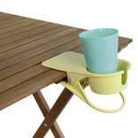 Porte-verre à clipser plastique jaune 20x9xH10cm