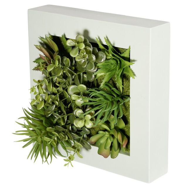 Cadre v&eacute;g&eacute;tal plante artificielle murale