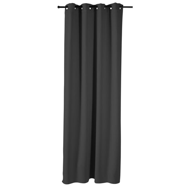 Rideau occultant porte noir 135x240cm