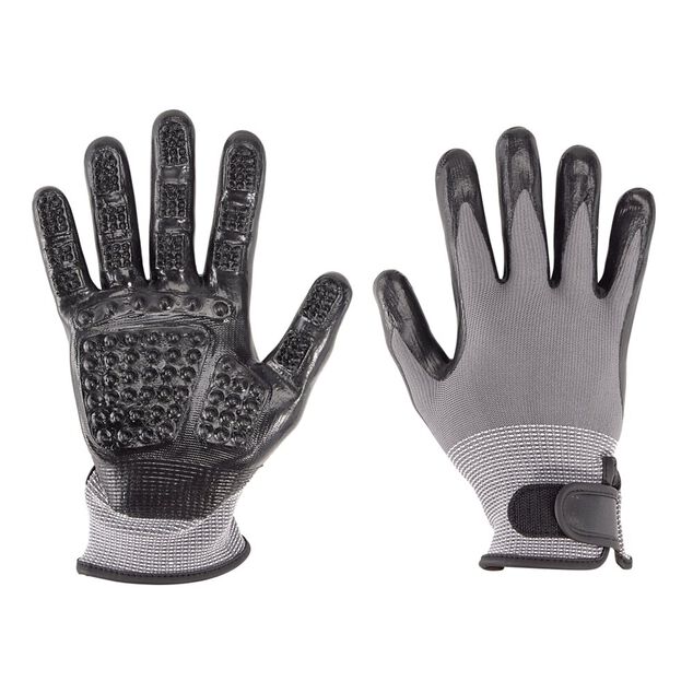 Gant de nettoyage animaux polyuréthane avec scratch 21x23cm (3 modèles)