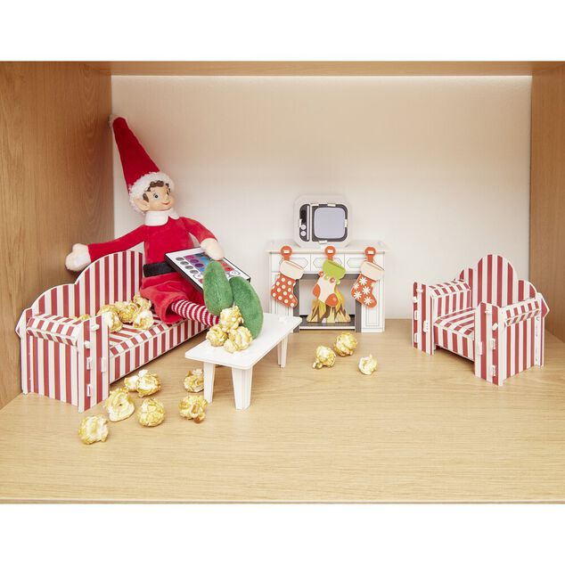 Accessoires de salon pour lutin farceur en carton à monter 6 pièces