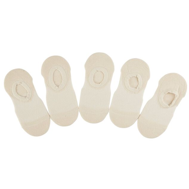 Paires de chaussettes invisible x5 femme beige