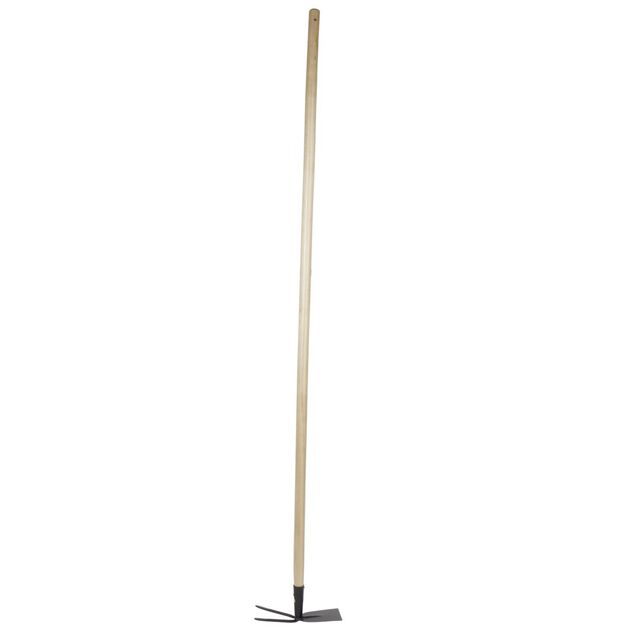 Serfouette grand mod&egrave;le m&eacute;tal noir manche en bois