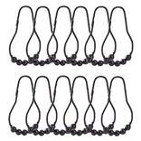 Anneau de douche m&eacute;tal noir x12