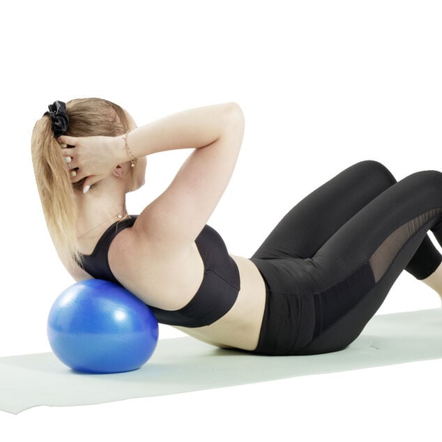 Ballon exercice fitness Ø25cm (2 modèles bleu ou rose)