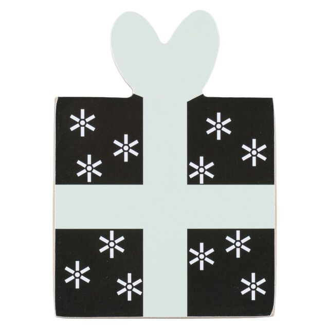 Dessous de verre X4 pcs motif cadeau de No&euml;l li&egrave;ge et papier L10X13X&eacute;p.0,2 cm