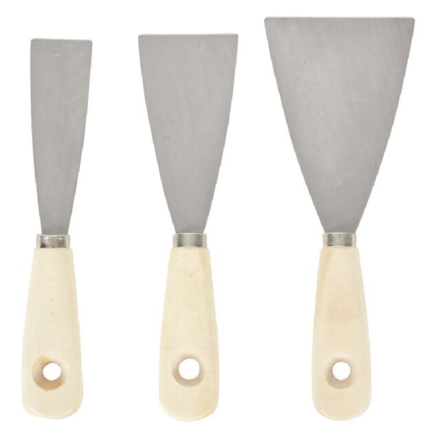 Spatule inox x3 largeur 30, 50 et 80 mm