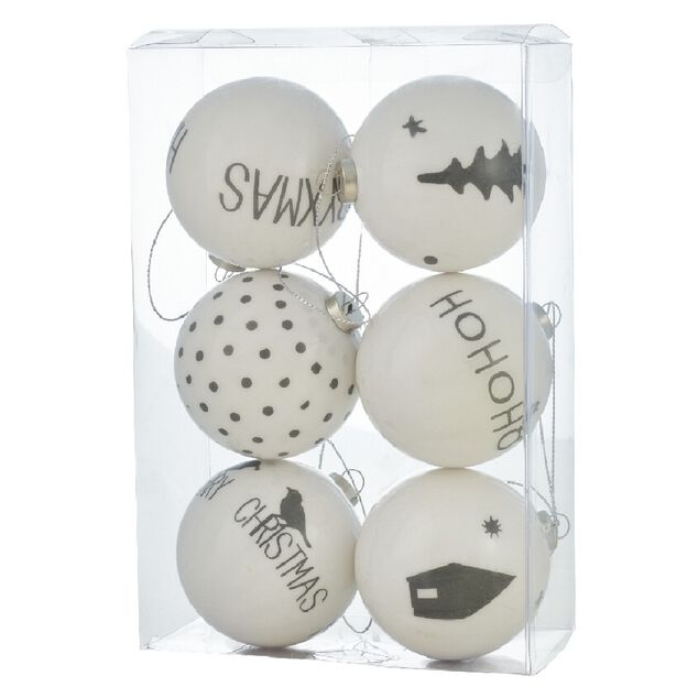 Boule de No&euml;l design scandinave x6