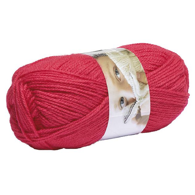 Fil &agrave; tricoter framboise acrylique