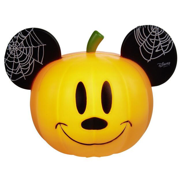 Citrouille Disney Mickey &agrave; LED orange et noir - petit mod&egrave;le