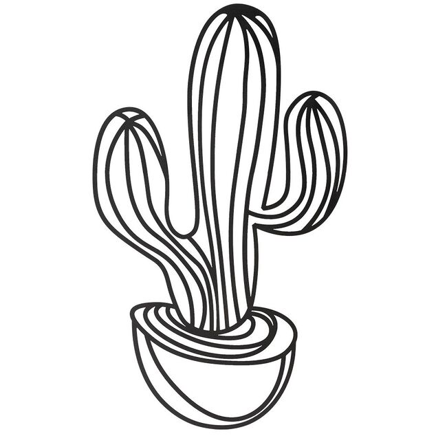 D&eacute;coration murale m&eacute;tal design tropical noir H49 cm