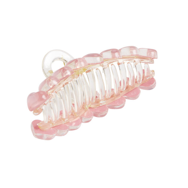 Pince à cheveux avec coeurs 8x2xH5cm (2 modèles)