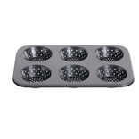 Moule à muffin perforé acier noir 33,6x22xH3cm
