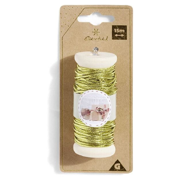 Rouleau fil dor&eacute; polyester 15m