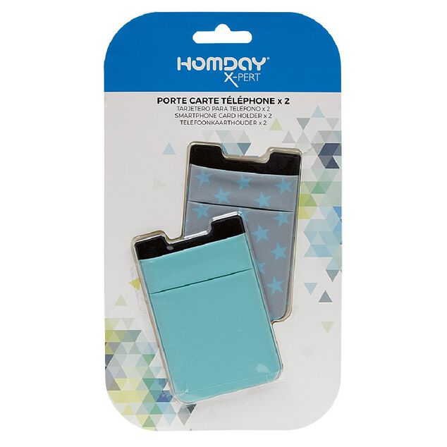 Porte carte pour t&eacute;l&eacute;phone x2