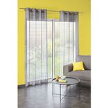 Voilage &agrave; motif rayures effet perle 140x240 cm