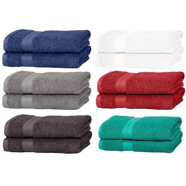 Serviette de toilette 100% coton 50x90cm x2