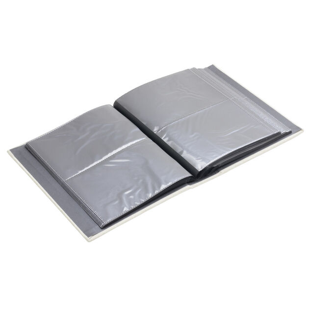 Album photo aspect tissé 23x18xH5,5cm - 2 modèles noir ou beige