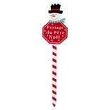 Pancarte de Noël en bois rouge et blanc H50cm (3 modèles)