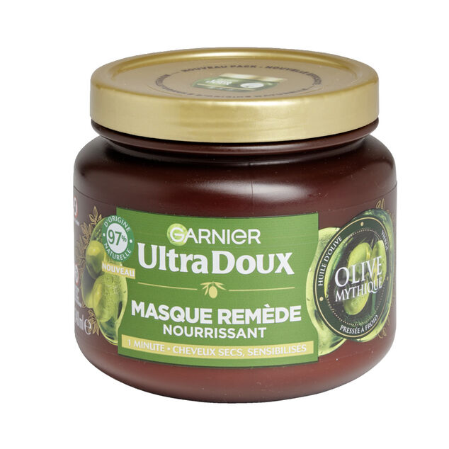 Masque pour cheveux rem&egrave;de nourrissant Ultra Doux Garnier olive 340ml