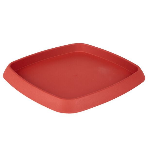 Soucoupe carr&eacute;e pour pot Chorus 15,2 L rouge