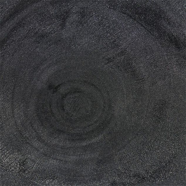 Bout de canap&eacute; Tammy bois paulownia noir &Oslash;27xH33cm